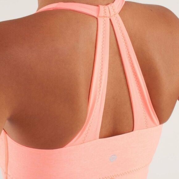EUC lululemon Scoop me Back Peach Athletic Tank Top - Picture 3 of 9